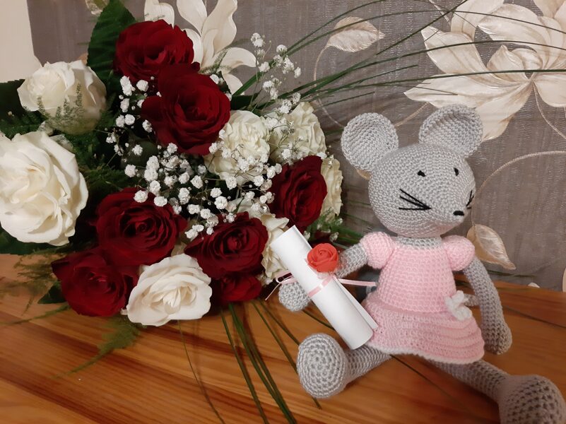 Dāvana ar vēstulīti meitenītei. Pasūtījums.