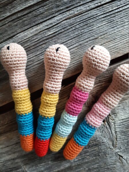 LaLu grabulis Tārpiņš smaganiņu masētājs mazuļiem