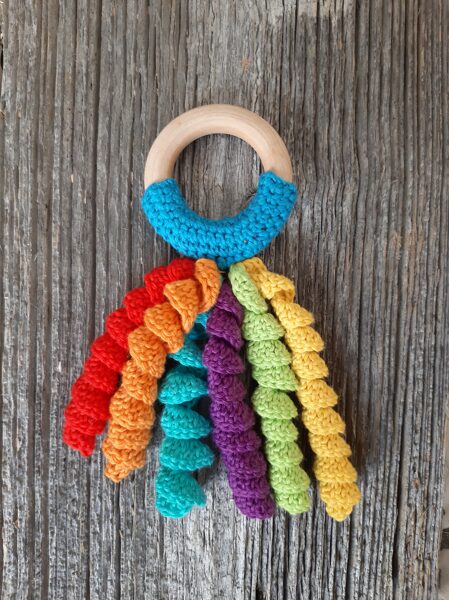 LaLu grabulītis, graužamriņķis  mazuļiem "Varavīksne"