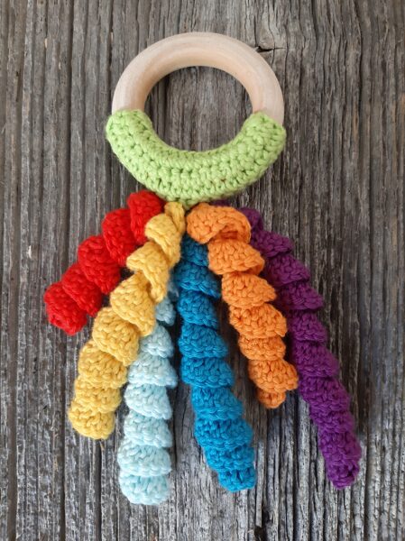 LaLu grabulītis, graužamriņķis  mazuļiem "Varavīksne"