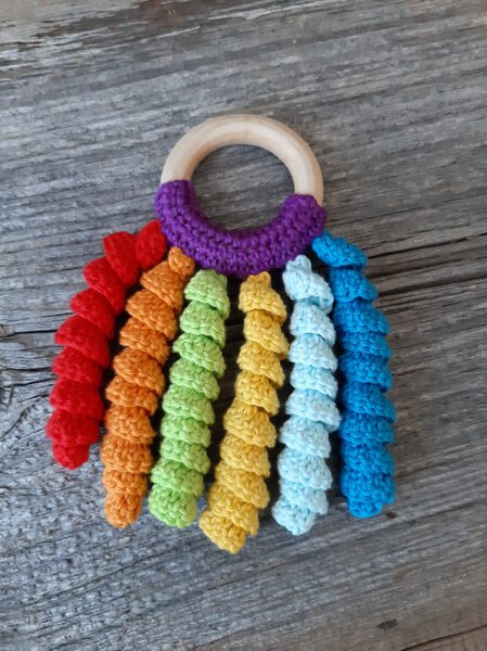 LaLu grabulītis, graužamriņķis  mazuļiem "Varavīksne"