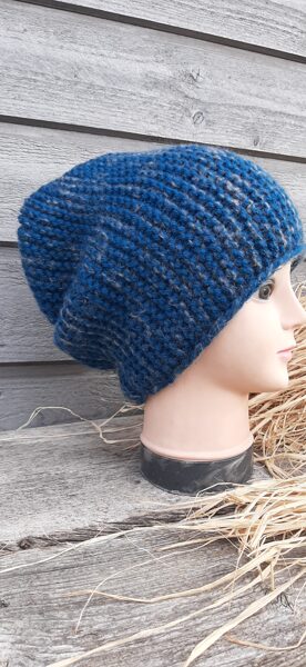 Raibi zila Lalu cepure vīriešu, sieviešu, jauniešu - silta, mīksta, kvalitatīva, patīkama. Cepures visai ģimenei!