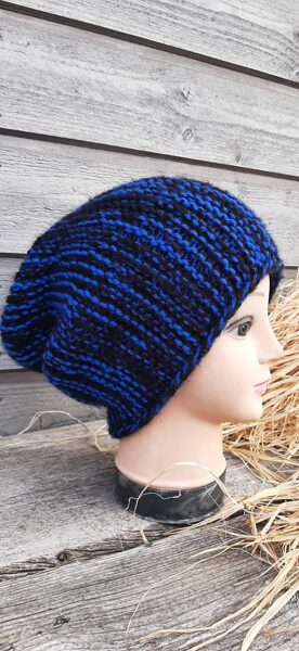 Raibi zila Lalu cepure vīriešu, sieviešu, jauniešu - silta, mīksta, kvalitatīva, patīkama. Cepures visai ģimenei!