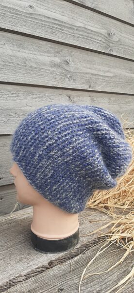 Raibi zila Lalu cepure vīriešu, sieviešu, jauniešu - silta, mīksta, kvalitatīva, patīkama. Cepures visai ģimenei!